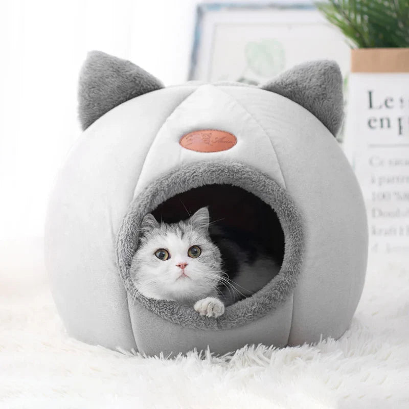Sleep Comfort In Winter Cat Bed Iittle Mat Basket Small Dog House Products Pets Tent Cozy Cave Nest Indoor Cama Gato