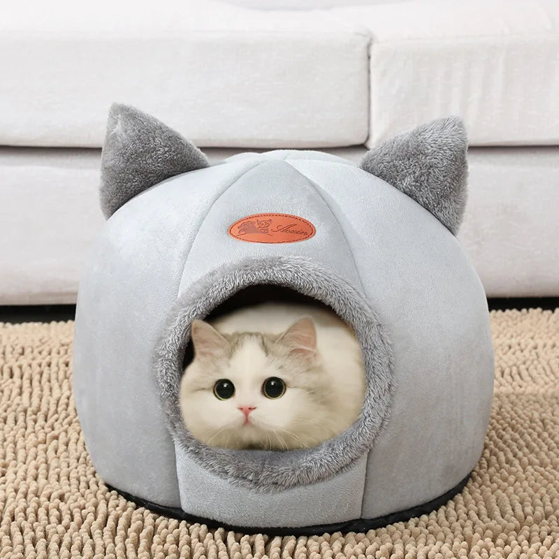 Sleep Comfort In Winter Cat Bed Iittle Mat Basket Small Dog House Products Pets Tent Cozy Cave Nest Indoor Cama Gato