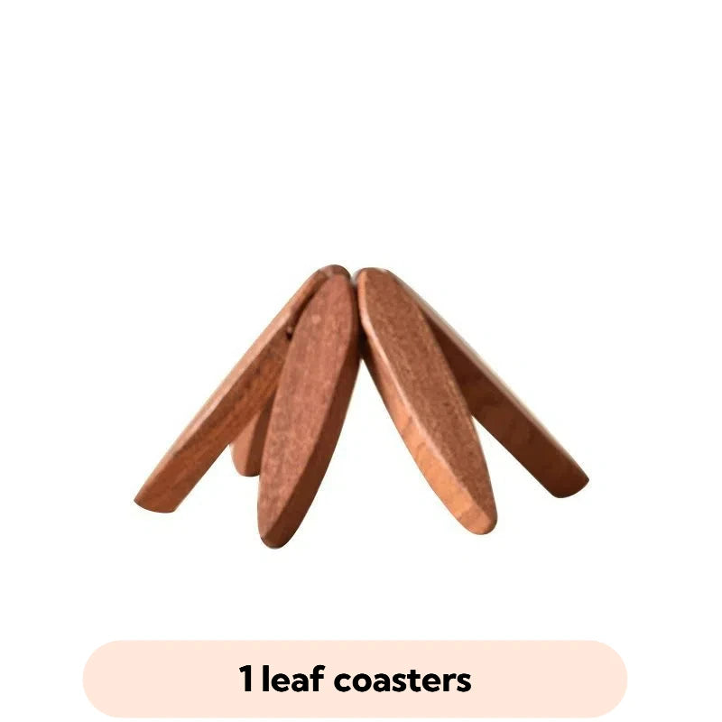 4PCS Wooden Tree-Shaped Heat Resistant Trivets