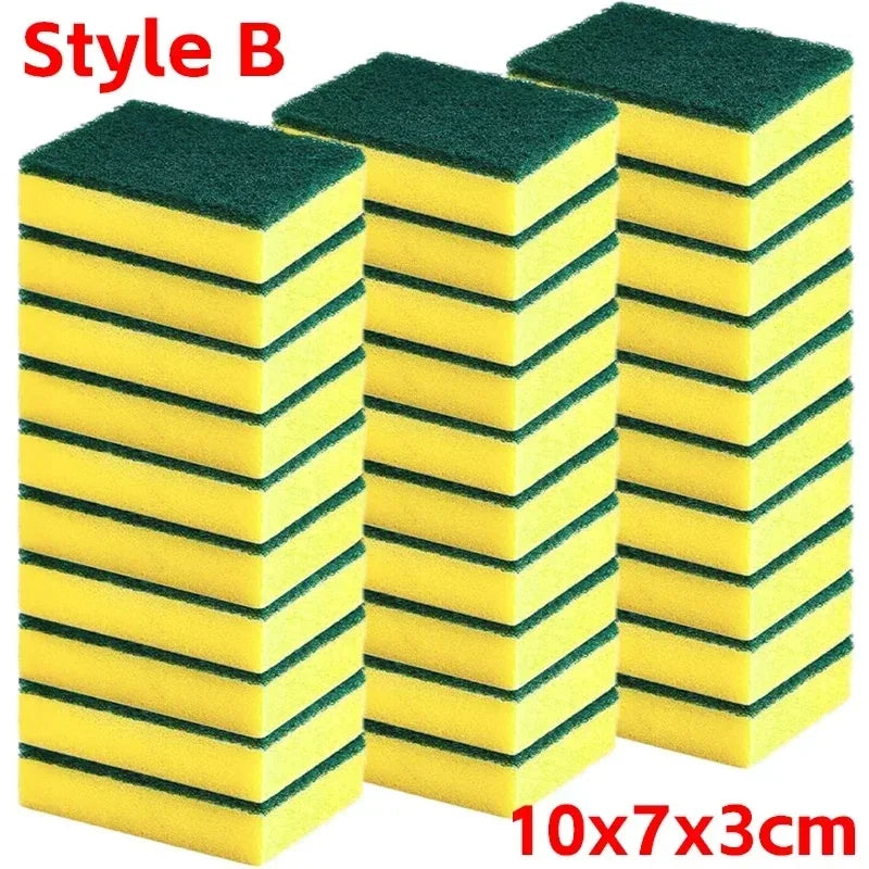 Magic Cleaning Sponge Double-Sided - Highly Absorbent Kitchen Scrubber Rust Remover 10x7x3cm