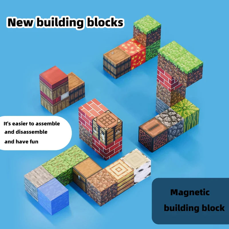 Magnetic Building Blocks – Montessori STEM Sensory Toys for Kids 3+ DIY Magnet Cubes