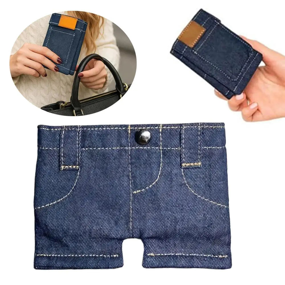 traindora  Wallet: Foldable Jeans Shape, Fun & Functional ✨