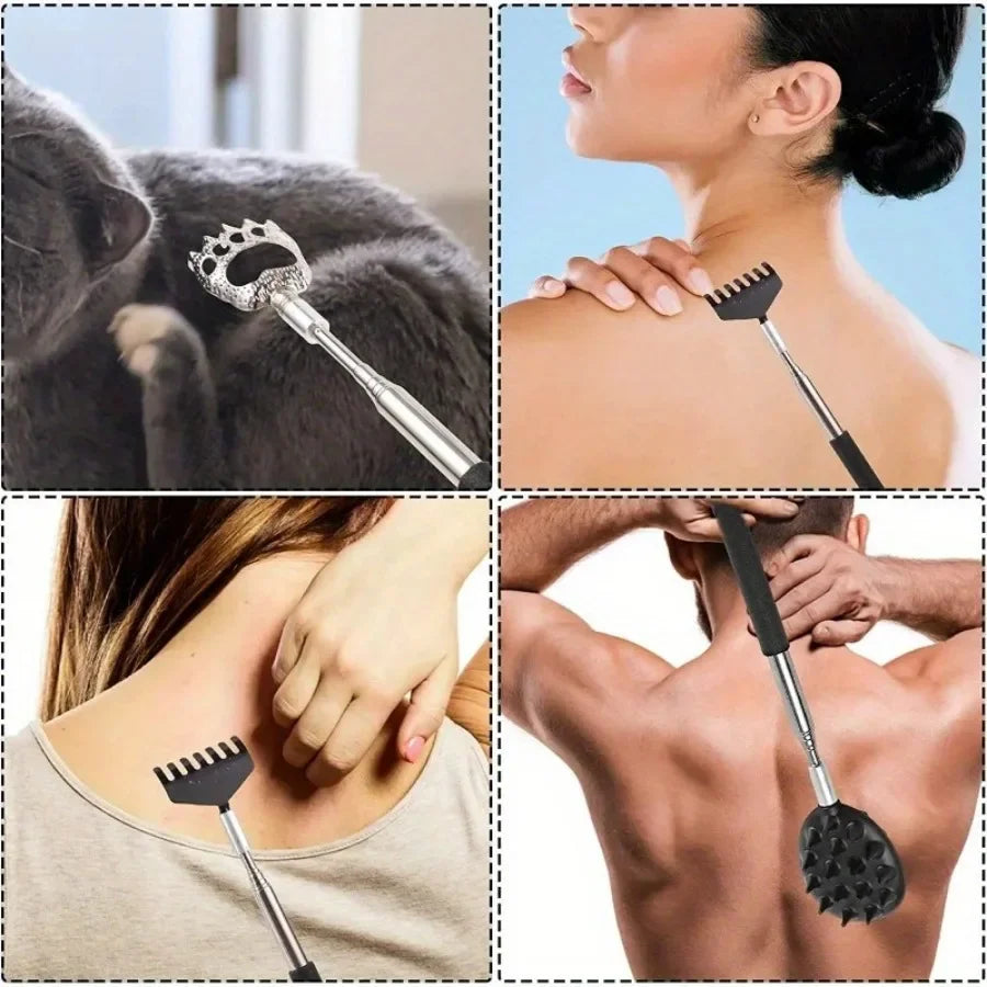 Extendable Back Scratcher – Telescoping Itch Stick with Durable PVC & Stainless Steel Spikes