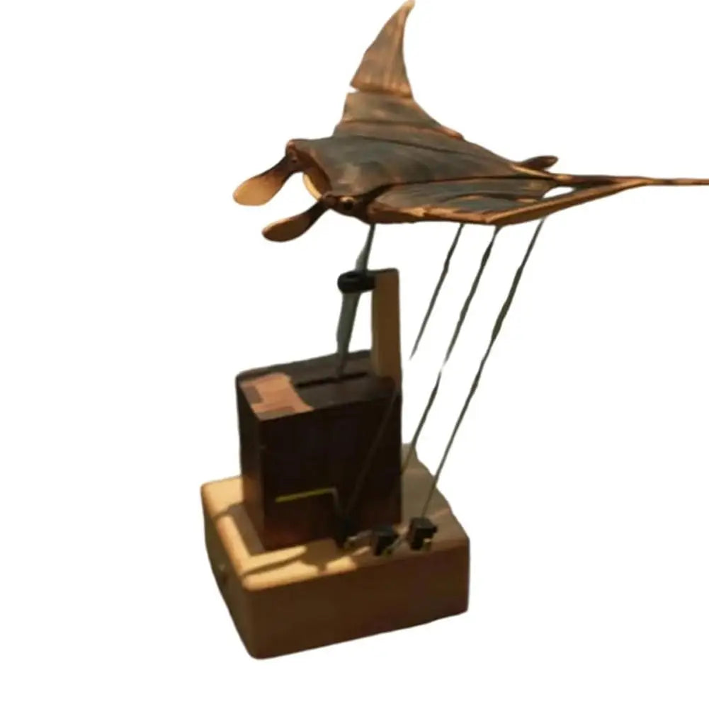 TRAIN DORA ™ – Handcrafted Wooden Manta Ray in Motion 🌊✨