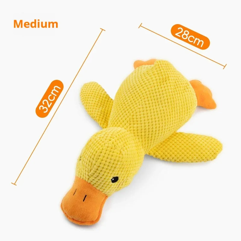 ideal for playtime & naps Suitable for all dog sizes Plush Duck Dog Toy – Bite-Resistant