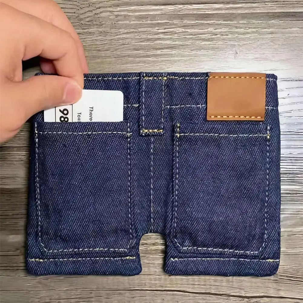 traindora  Wallet: Foldable Jeans Shape, Fun & Functional ✨