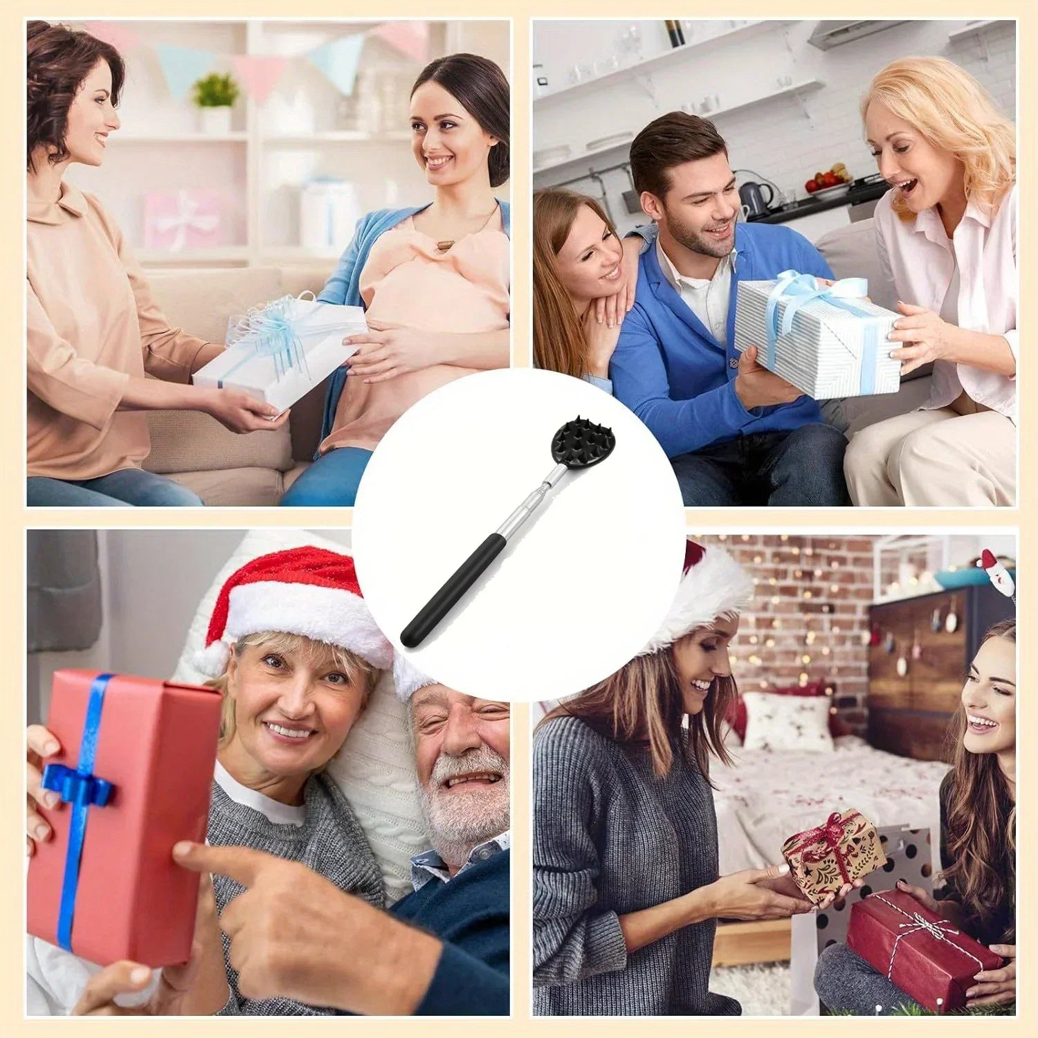 Extendable Back Scratcher – Telescoping Itch Stick with Durable PVC & Stainless Steel Spikes