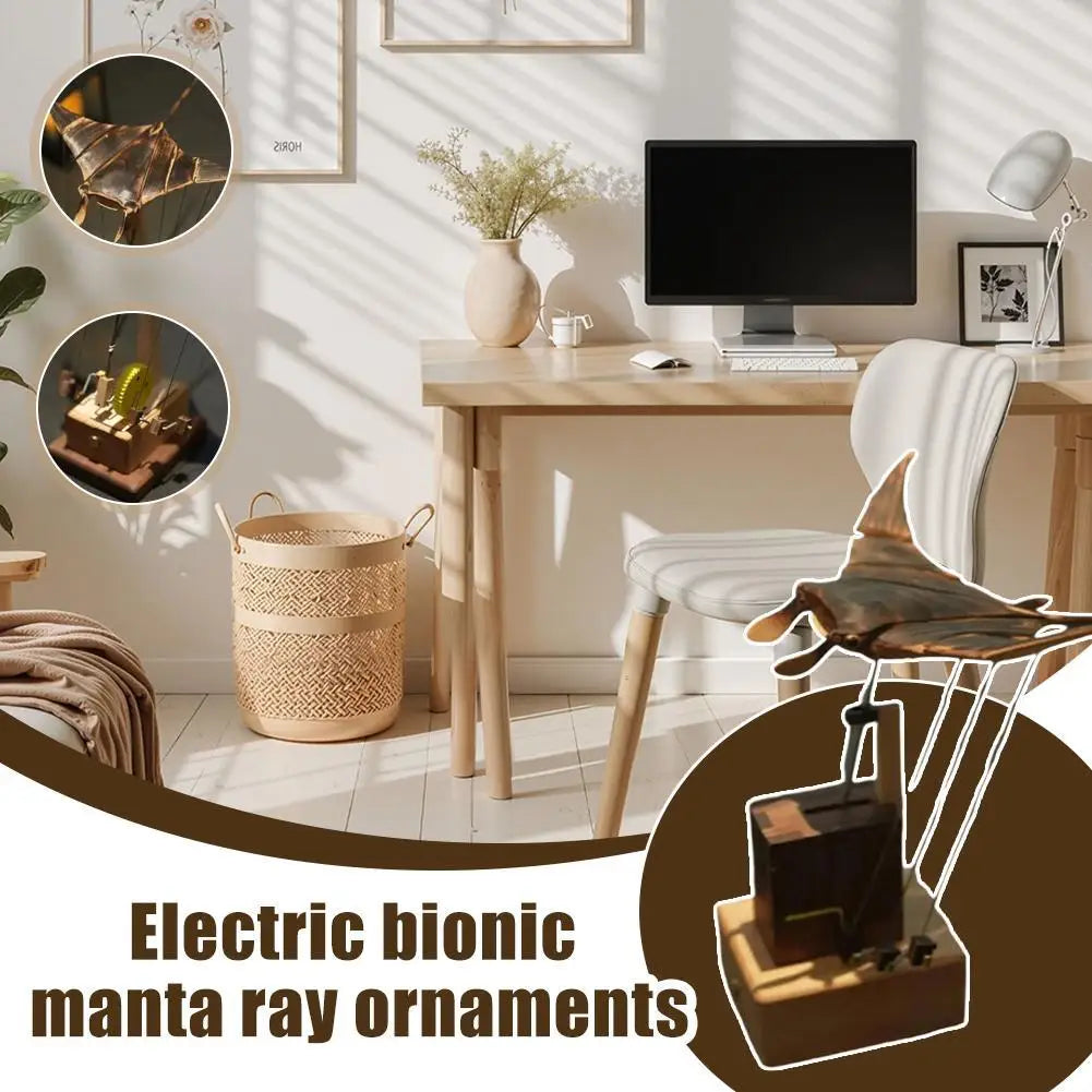 TRAIN DORA ™ – Handcrafted Wooden Manta Ray in Motion 🌊✨