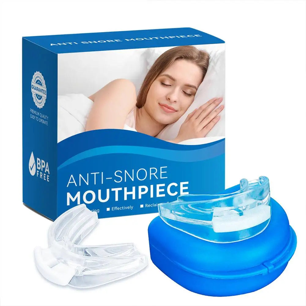 Anit-Snore Mouthpiece Soft Silicone Portable anti Snore Device That Work Sleep Stop Apnea Mouth Guard Stopper for Men Women