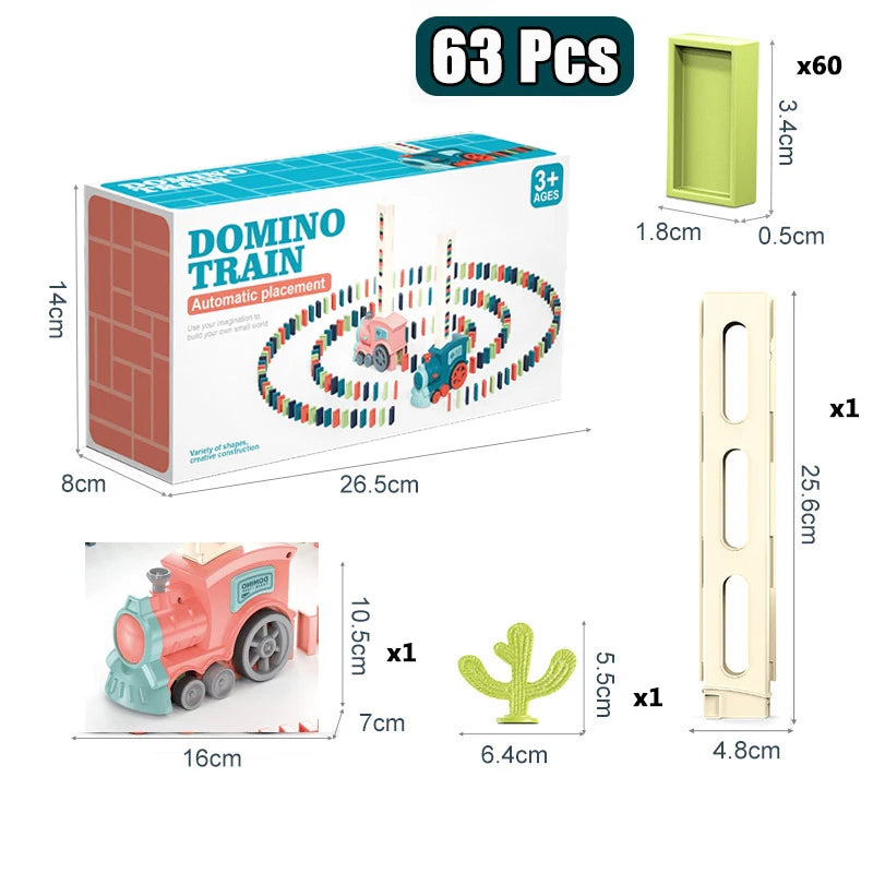 Domino Train Set for Kids with Light and Sound