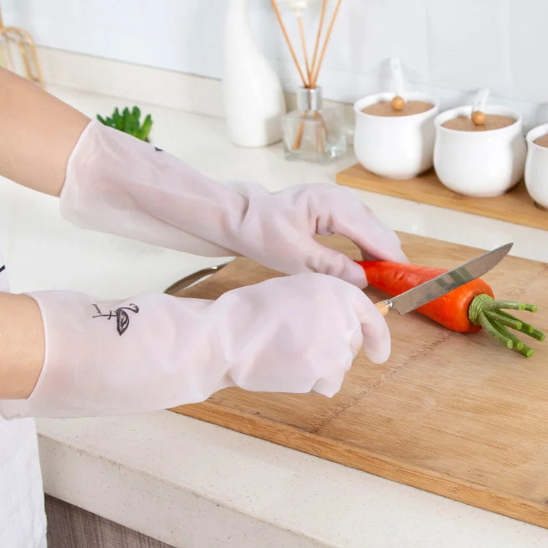 Waterproof Cleaning Gloves – Durable Silicone Kitchen Chore Gloves, Latex-Free