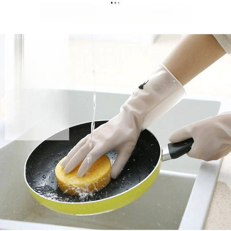Waterproof Cleaning Gloves – Durable Silicone Kitchen Chore Gloves, Latex-Free