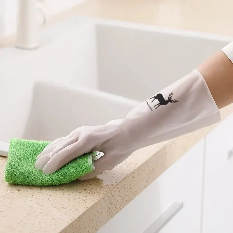 Waterproof Cleaning Gloves – Durable Silicone Kitchen Chore Gloves, Latex-Free